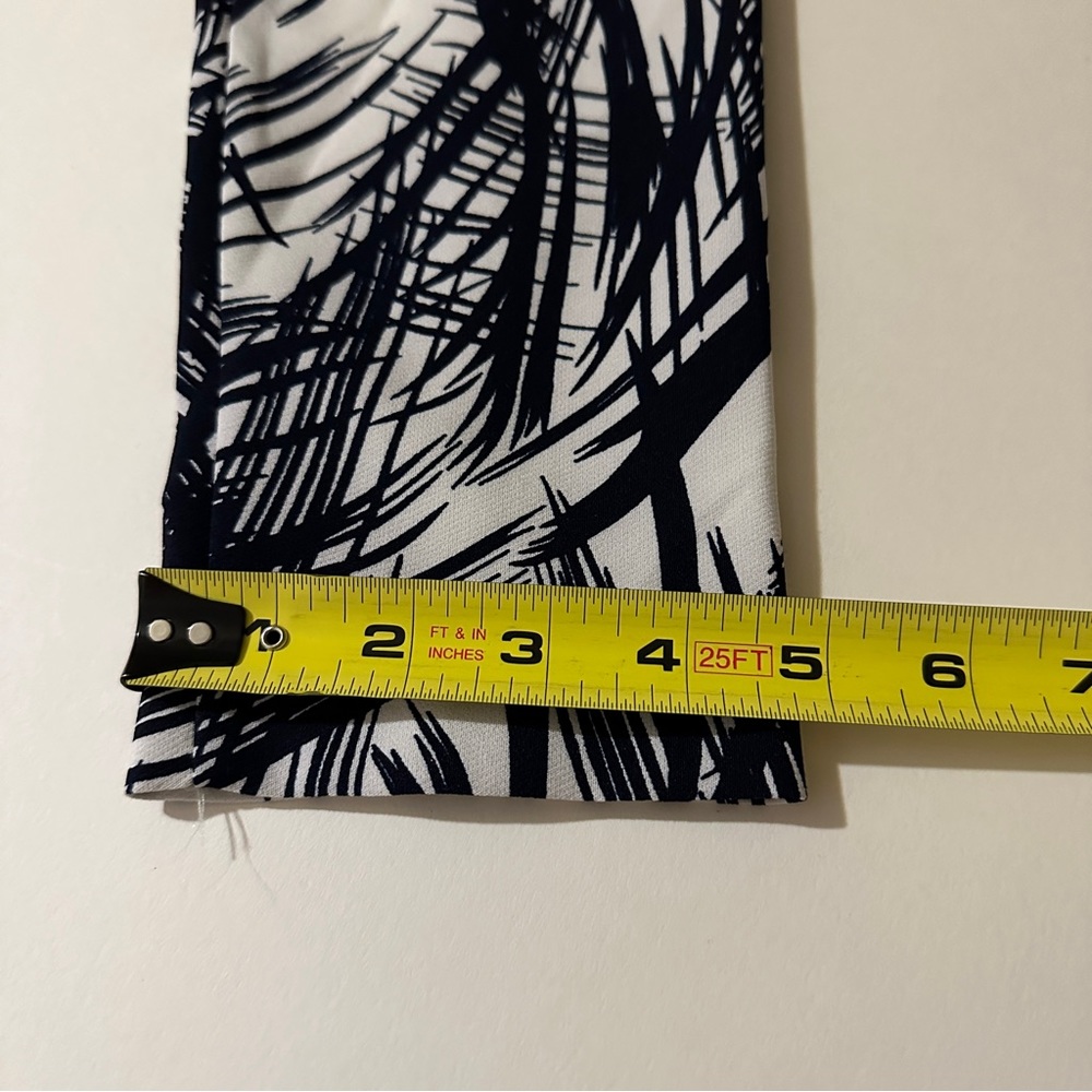 NWT Appleline Women's Cardigan Dress Long Sleeve Palm Print Black White Size 42 - Picture 6 of 11